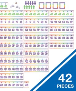 Carson Dellosa 42-Piece Colorful -20-120 Number Line Bulletin Board Set, Rainbow -20-120 Number Line for Classroom Wall with Bulletin Board Cutouts, Rainbow Classroom Decor Numbers -20–120 8 91uzXY4JqEL