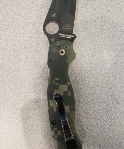 Spyderco Para Military 2 Signature Camo Knife with 3.42" CPM S30V Black Steel Blade and Durable G-10 Handle - PlainEdge - C81GPCMOBK2 41 91v IklcOCL