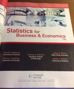 Statistics for Business & Economics (with XLSTAT Education Edition Printed Access Card) 7 91v2KsdzRrL