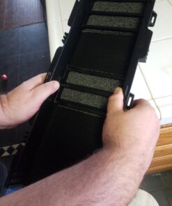 Portable Sluice Box for Gold Mining and Prospecting; Includes Miner's Moss, Hungarian Style riffles, and deep V riffles. Essential Tool for Gold panning Kits Sluice Box and Flare (Black) 22 91v4ls bmGL