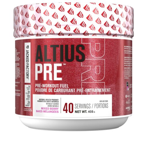 ALTIUS Pre-Workout Supplement - Naturally Sweetened - Clinically Dosed Powerhouse Formulation - Increase Energy & Focus, Enhance Endurance - Boost Strength, Pumps, & Performance - Mixed Berry Blast (14.3 OZ)