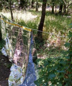 Sharp Survival Shack Emergency Survival Shelter Tent | 2 Person Mylar Thermal Shelter | 8' X 5' All Weather Tube Tent | Reflective Material Conserves Heat | Lightweight | Waterproof | Best Su 43 91vEv df0QL