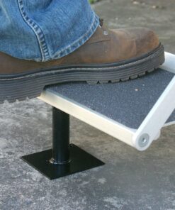 Camco Camper/RV Save-A-Step Brace | Stabilizes RV Steps & Protects Camper Step from Sag and Wear | Features 1,000lb Load Rating & Adjusts from 4-5/8” to 8” | Crafted of Heavy-Gauge Steel (43681) 4-5/8" - 8" Brace 14 91vJcwTJYXL