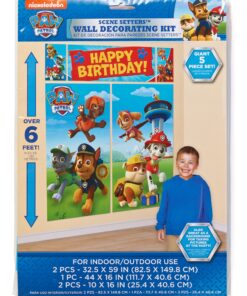 Alternative view of American Greetings Nickelodeon, Paw Patrol Scene Setter Wall Decorations for unisex-children, 5-Count
