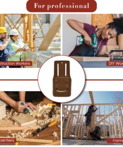 Style n Craft Fixed Hammer Holder, Full-Grain Leather Hatchet Holder, Compatible with All Types of Hammers and Hatchets, Dark Tan (98438) Full Grain Leather 13 91vKdcVq2bL