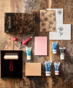 Speedball Deluxe Block Printing Kit - Includes Inks, Brayer, Bench Hook, Lino Handle and Cutters, Speedy-Carve Block, Mounted Linoleum Block Deluxe Block Printmaking Kit 14 91vVZiI YOL