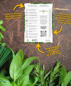 Alternative view of Seed Needs, Herb Seeds Variety Pack Culinary Herb Collection (12 Individual Herbs for Planting Indoors or Outdoors) Grow Your Own Organic Herb Garden - Heirloom, Non-GMO 12 Pack