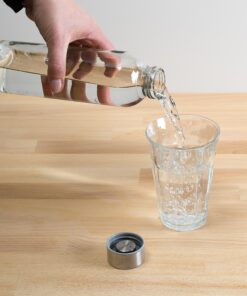 Epica 18 oz Clear Glass Bottles with Lids | Natural BPA Free Eco Friendly, Reusable Refillable Water Bottles for Juicing | Wide Mouth Liquid Storage Containers for Refrigerator | Water Bottle Set of 6 26 91vZiyzqoL