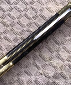 Buck Knives 110 Folding Hunter Lock-back Knife, Brass Bolsters, Ebony Handles, 3-3/4" 420HC Blade with Leather Sheath Classic 3.75" 41 91vfHY8r13L