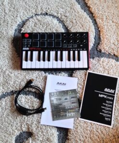 Akai Professional MPK Mini MKII – 25 Key USB MIDI Keyboard Controller With 8 Drum Pads, 8 Assignable Q-Link Knobs and Pro Software Suite Included Red 51 91vkB0bxDQL