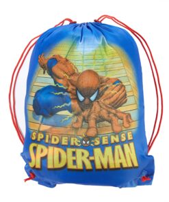 Idea Nuova 2 Piece Drawstring Sling Carry Bag with Sleeping Slumber Bag Spiderman 30"x54" 11 91vq2hbEf3L