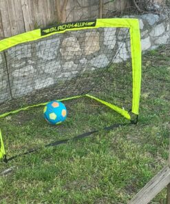 Franklin Sports Blackhawk Soccer Goal - Pop Up Backyard Soccer Nets - Foldable Indoor + Outdoor Soccer Goals - Portable Adult + Kids Soccer Goal 4' x 3' Optic Yellow 50 91vrqq9SisL