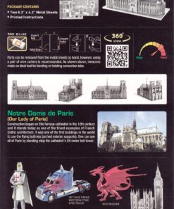 Metal Earth Fascinations Premium Series Notre Dame Cathedral 3D Metal Model Kit 32 91vuBcygVAL