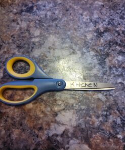 Westcott 13901 8-Inch Titanium Scissors For Office and Home, Yellow/Gray, 2 Pack 44 91vxseRNL3L