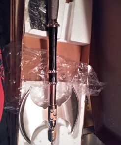 BladesUSA HK-079A Fantasy Medievel Battle Axe with Display Plaque, 21-Inch Length 17 91w2C MM6L