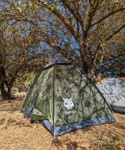 Night Cat Backpacking Tent for One 1 to 2 Persons Lightweight Waterproof Camping Hiking Tent for Adults Kids Scouts Easy Setup Single Layer 2.2x1.2m Army Green 1 Person (4ft Width) 35 91w3vvSeiyL