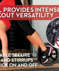 Lifeline Power Wheel for At Home Full Body Functional Fitness Strength including Abs & Core, Lower Body and Upper Body with Foot Straps for More Workout Options , Black 18 91w4lZqroUL