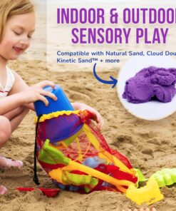 Click N' Play Beach Toys for Kids 3-10 - 18pc Sand Toys Including Sand Buckets for Kids with Sifter, Watering Can, Rake, 4 Hand Tools, 10 Sand Molds & Mesh Beach Toy Bag - Sandbox Toys for Toddlers 18 pc Beach set 23 91wB8QyHWaL