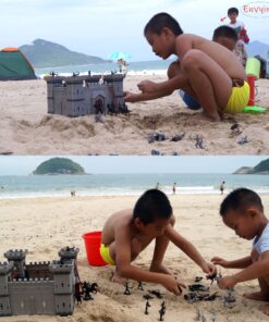 DIY Castle Building The Medieval Times Middle Ages Military Plastic Fort Model Kit Set with Figures Soldier Knight Simulated Siege War of Attack 25 91wCpkXnAZL