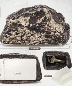 Ram-Pro 2Pc Hide-a-Spare-Key Fake Rock - Looks & Feels Like Real Stone - Safe for Outdoor Garden or Yard, Geocaching 2 Pack Original 13 91wDsn7tBuL