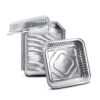 (35 Pack) 8” x 8” Square Baking Cake Pans with Plastic Dome Lids | Heavy Duty l Disposable Aluminum Foil Tins l Portable Food Containers l Perfect for Roasting Oven Toaster Cooking 35 18 91wExRAq L