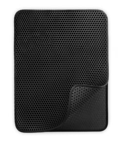 iPrimio Large Cat Litter Trapper Mat with Exclusive Urine/Waterproof Layer - Cat Litter Mat - Larger Holes with Urine Puppy Pad Option for Messy Cats - Soft on Paws and Light - 30" x 23" (Black Color) 30x23 - Black 40 91wPxrHVjZL