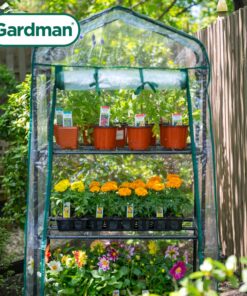 Alternative view of Gardman R687 4-Tier Mini Greenhouse, 27" Long x 18" Wide x 63" High,Black