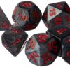 Chessex CHX27478 Dice-Velvet Set, Black/Red, Large (18mm - 25mm)