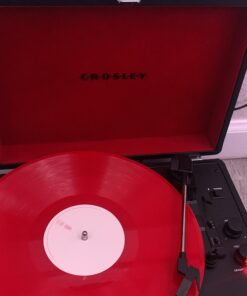Crosley CR8005D-BK Cruiser Deluxe Vintage 3-Speed Bluetooth Suitcase Vinyl Record Player Turntable, Midnight Bluetooth In 21 91wam7H1EzL