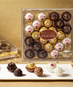 Ferrero Collection, 24 Count, Premium Gourmet Assorted Hazelnut Milk Chocolate, Dark Chocolate And Coconut Chocolates, Luxury Chocolate Holiday Gift Box 24 Count (Pack of 1) 29 91wfAlBB2bL 1