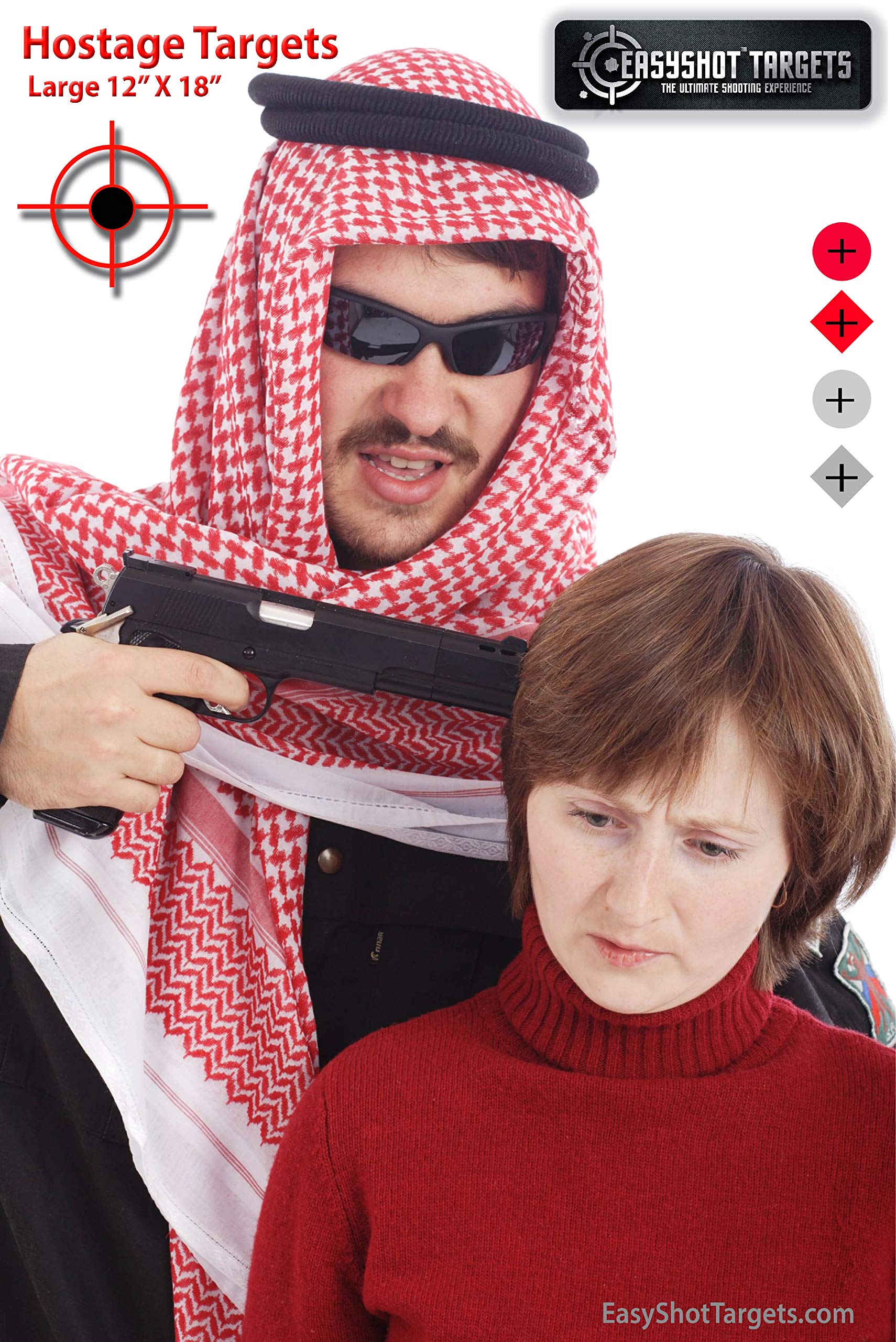 12" X 18" Hostage Targets for Shooting Featuring Photo-Realistic Designs | Bad Guy Paper Targets | Ideal for Law Enforcement Training 40 Pack Hostage 10 Of Each 3 12" X 18" Hostage Targets for Shooting Featuring Photo-Realistic Designs | Bad Guy Paper Targets | Ideal for Law Enforcement Training 40 Pack Hostage 10 Of Each - Image 3