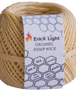 Alternative view of EricX Light Beeswax Hemp Wick,200 ft Spool,100% Organic Hemp Wick Well Coated with Beeswax,Standard Size(1.0mm)