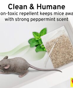 Victor M805 Scent-Away Natural Rodent Repeller – Peppermint Oil Mouse and Rat Repellent – 5 High-Strength Rodent Repelling Sachets Included 1 Pack - 5 Sachets 21 91wrK4aFL