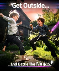 Ninja Toys Meet Samurai Swords in Glow Battle | Ninja Toys for Boys | Ages 8-12+, 2-4 Players | Kids Sword Game | Glow in The Dark Games | Glow Swords for Kids 8-12+ | A Thrilling Ninja Sword Game! 32 91wsD4rWZ L