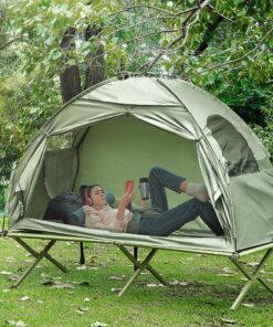 Outsunny Camping Tent Cot, Single Person Folding Cot Combo, Off-Ground Tent, Covered Outdoor Bed with Carry Bag for Hiking, Camping 20 91wszXf5DL