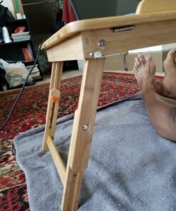 Laptop Desk Nnewvante Adjustable Bed Desk Table Bamboo with USB Fan Foldable Bed Tray w' Drawer 21.6" with Fan 81 91wtCeWNKJL