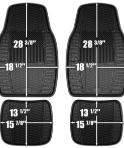 Alternative view of Armor All Custom Accessories 78895 4-Piece Black Heavy Duty Rubber Floor Mat 4 Piece Heavy Duty