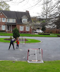 Mylec Easy Assemble Steel Hockey Goal for Indoor + Outdoor - 52” x 43” x 28” - 17 pounds - Light + Portable 25 91wyP7d0GbL