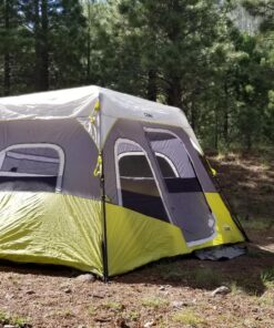 CORE 6 Person Instant Cabin Tent | Portable Large Pop Up Tent with Easy 60 Second Camp Setup for Family Camping | Included Hanging Organizer for Outdoor Camping Accessories Dark Gray/Green 63 91wzl9Dyr5L