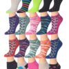 Tipi Toe Women's & Girls 20 Pairs Colorful Patterned Low Cut/No Show Socks 9-11 3d & Space Dye 14 91x28bHSZ0L