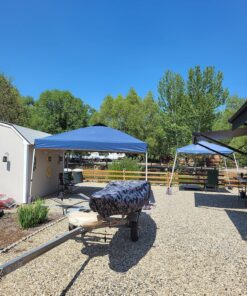 EzyFast Patented Umbrella Structure Instant Beach Canopy Shelter, Portable Straight Leg Pop Up Shade Tent with Wheeled Carry Bag (12'x12', Ensign Blue) 12'x12' 17 91x6esSY0eL