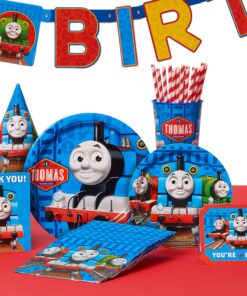 Multicolor Thomas All Aboard Luncheon Napkins ( 6.5" x 6.5" ) - Pack Of 16, Premium Quality & Eye-catching Design - Perfect For Themed Parties & Events Multicolor 9 91xAP6rwSJL