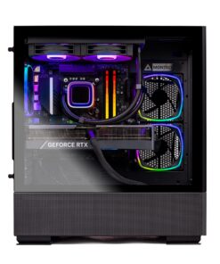 Skytech Gaming Azure Gaming PC, Ryzen 7 7700X 4.5 GHz, RX 7600, 1TB NVME, 32GB DDR5 RAM RGB, 650W Gold PSU Wi-Fi, Win 11 Home, RGB-Keyboard and RGB-Mouse Included 7700X | 7600 19 91xD0PvFwXL