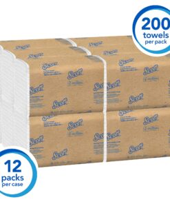 Scott Essential C Fold Paper Towels (01510) with Fast-Drying Absorbency Pockets, 12 Packs / Case, 200 C Fold Towels / Pack 10 91xIsgPWPsL