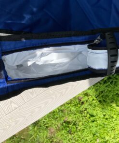 Coleman Portable Camping Chair with 4-Can Cooler, Fully Cushioned Seat and Back with Side Pocket and Cup Holder, Carry Bag Included, Collapsible Chair for Camping, Tailgates, Beach, and Sports Blue 57 91xLsNVJ5cL