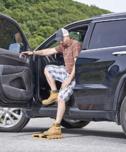 Superio Shoe and Boot Scraper, Outside Shoe Scrubber Brush 10.5 X 14 Inch - Cleans Deep Removes All Outdoor Dirt, Snow, Mud and Sand. Construction, Hiking Cleaner (Wood 1-Pack) Wood 1-Pack 21 91xNuj9rqVL