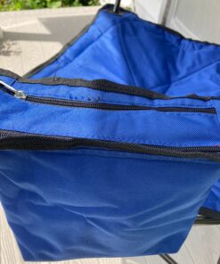 Coleman Portable Camping Chair with 4-Can Cooler, Fully Cushioned Seat and Back with Side Pocket and Cup Holder, Carry Bag Included, Collapsible Chair for Camping, Tailgates, Beach, and Sports Blue 58 91xYlc7cW6L