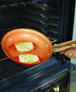 BulbHead Red Copper 10 PC Copper-Infused Ceramic Non-Stick Cookware Set 22 91xeDAjRCwL