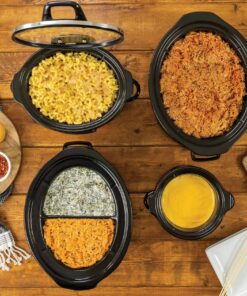 Crock-Pot Choose-a-Crock 6 Quart and Split 2.5 Quart Double Slow Cooker and Food Warmer, Programmable Slow Cooker with Timer, Stainless Steel 28 91xiYdUYxcL