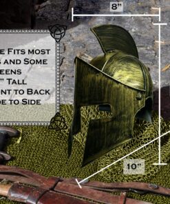 Medieval Knight Gladiator Spartan Gold Roman Warrior Greek Costume Helmet 17 91xlUB mWL